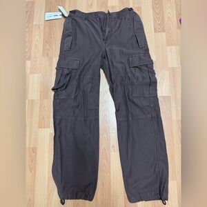 Aritzia Women's Cargo Jeans - Dark Brown